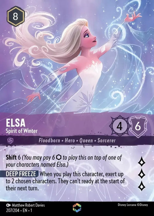 Lorcana The First Chapter 207/204 Elsa Spirit of Winter Enchanted Rare