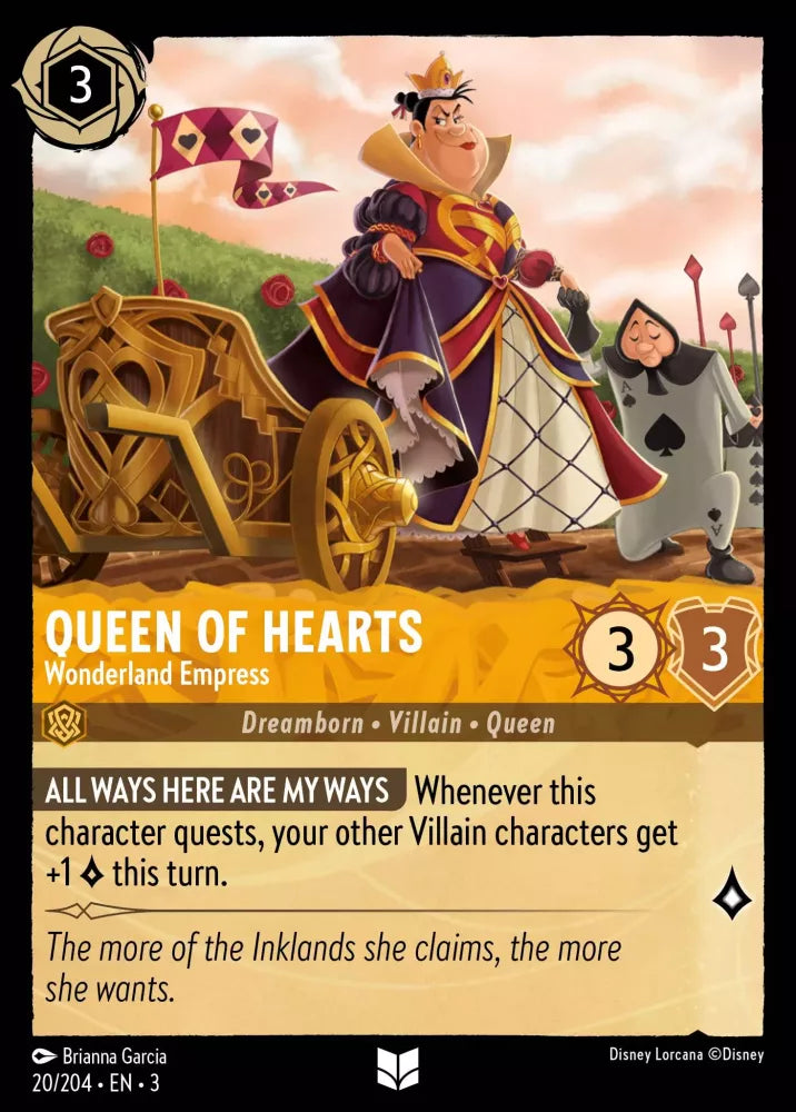 Lorcana Into the Inklands 020/204 Queen of Hearts Wonderland Empress