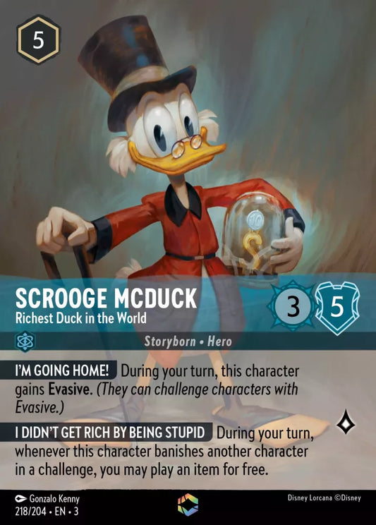 Lorcana Into the Inklands 218/204 Scrooge McDuck Richest Duck in the World Enchanted Rare