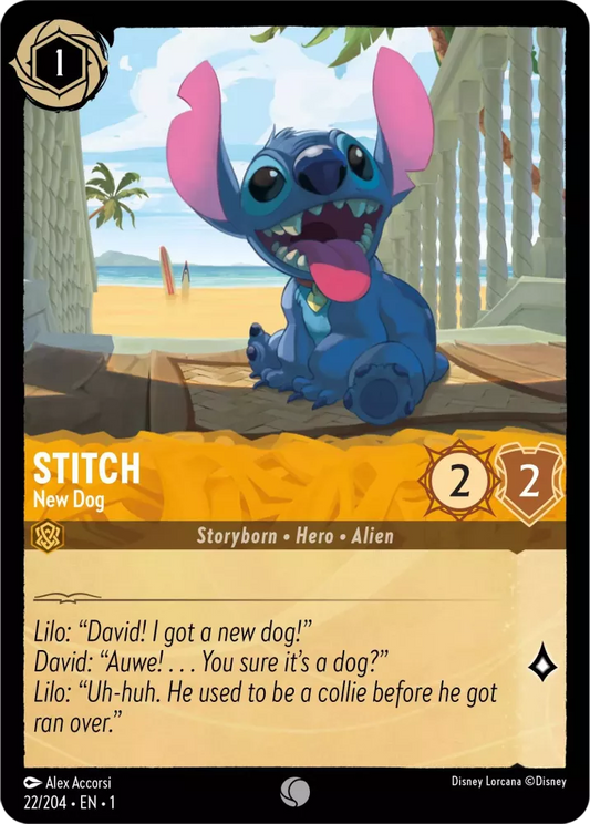 Lorcana The First Chapter 022/204 Stitch New Dog Foil