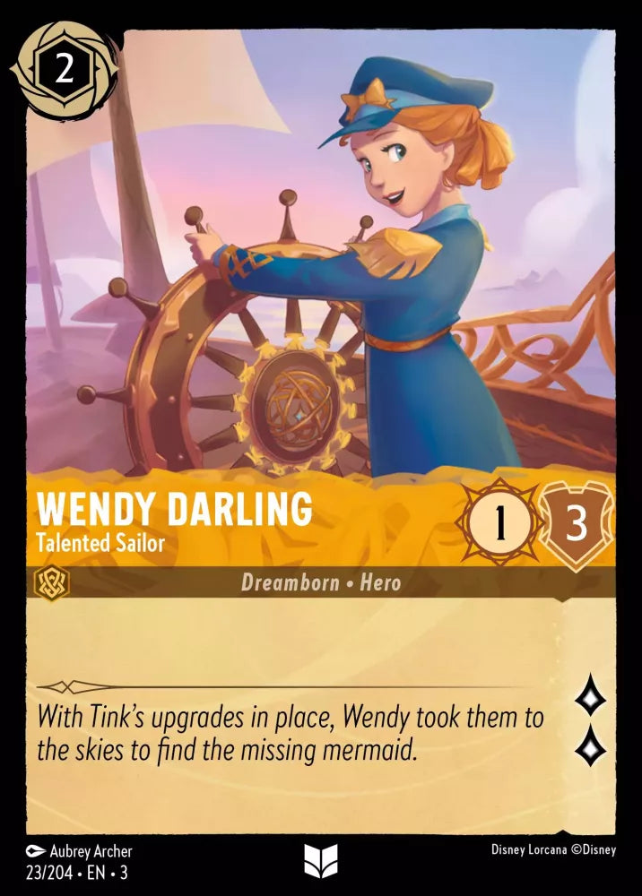 Lorcana Into the Inklands 023/204 Wendy Darling Talented Sailor