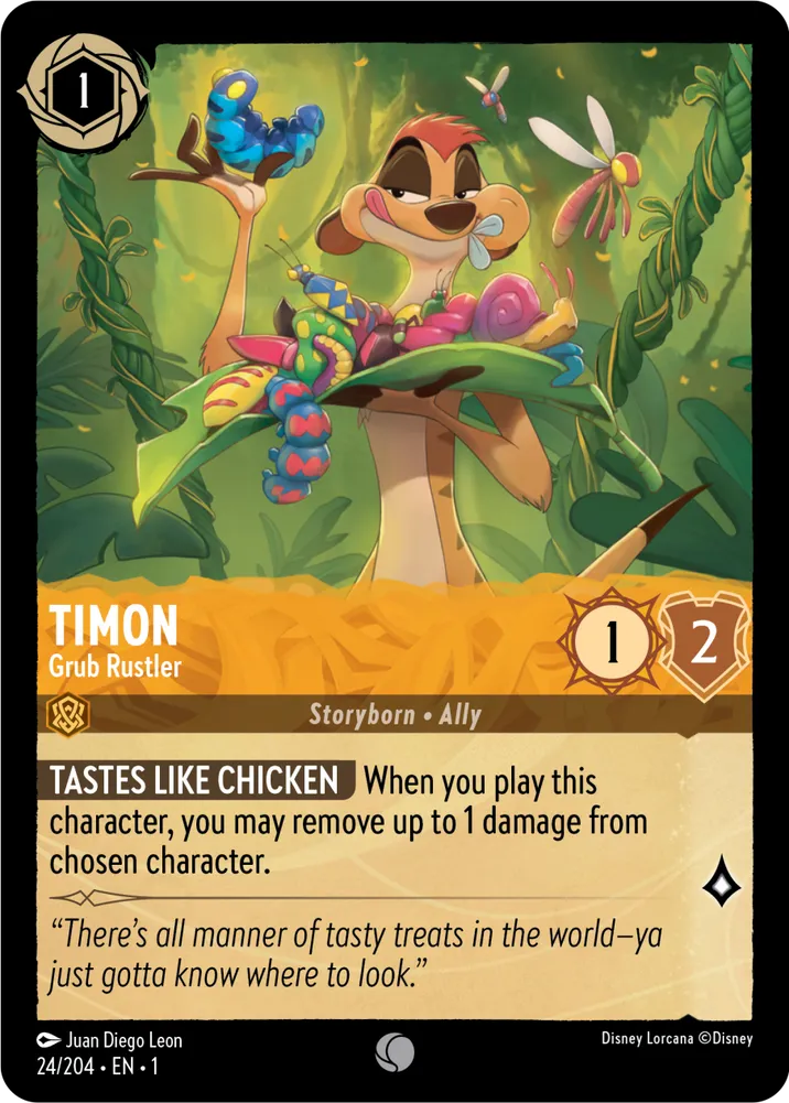 Lorcana The First Chapter 024/204 Timon Grub Rustler Foil