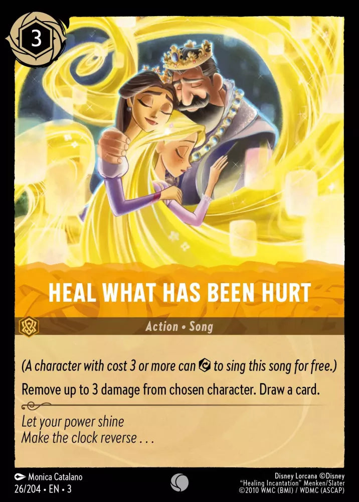 Lorcana Into the Inklands 026/204 Heal What Has Been Hurt Foil