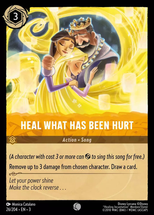 Lorcana Into the Inklands 026/204 Heal What Has Been Hurt Foil