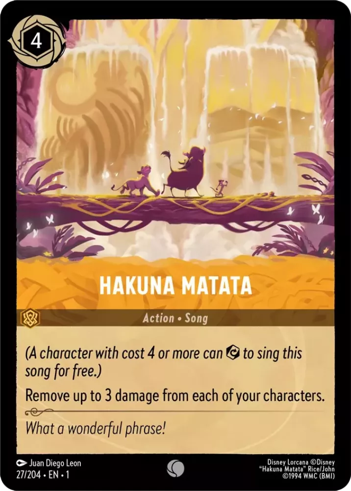 Lorcana The First Chapter 027/204 Hakuna Matata Foil