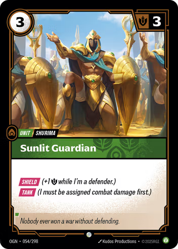 Riftbound Origins 054/298 Sunlit Guardian Foil