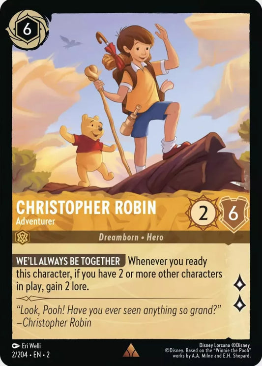 Lorcana Rise of the Floodborn 002/204 Christopher Robin Adventurer