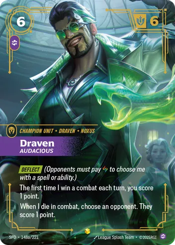 Riftbound Spiritforged 148a/221 Draven Audacious (Showcase)