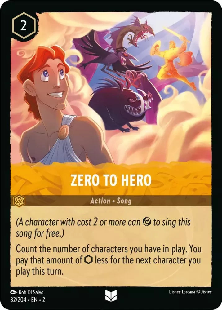 Lorcana Rise of the Floodborn 032/204 Zero to Hero Foil