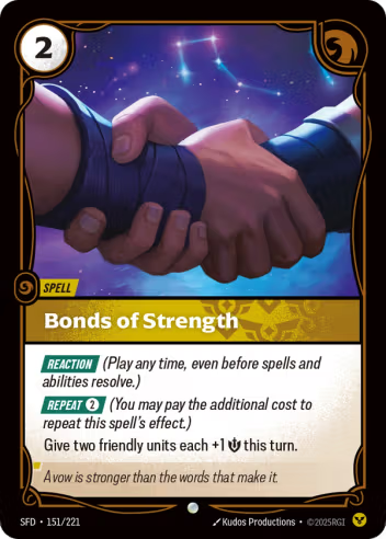 Riftbound Spiritforged 151/221 Bonds of Strength Foil