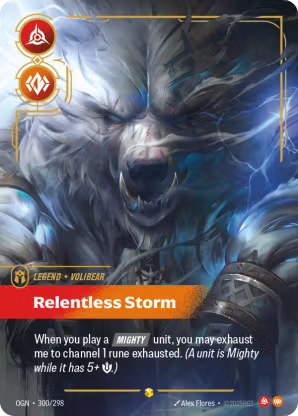 Riftbound Origins 300/298 Volibear, Relentless Storm (Showcase)