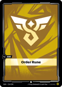 Riftbound Spiritforged R06/221 Order Rune