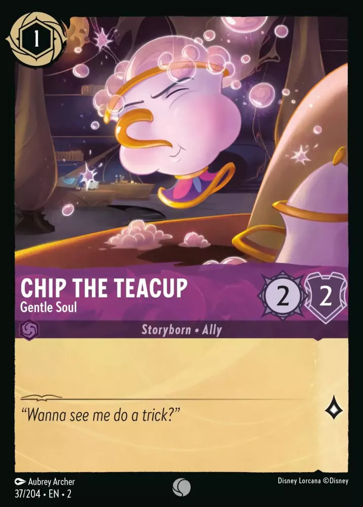 Lorcana Rise of the Floodborn 037/204 Chip the Teacup Foil
