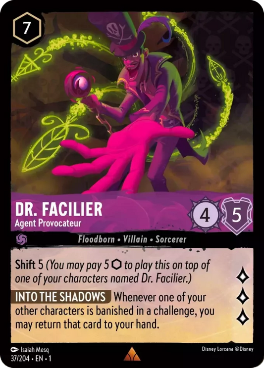 Lorcana The First Chapter 037/204 Dr. Facilier Agent Provocateur Foil