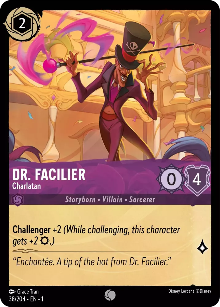 Lorcana The First Chapter 038/204 Dr. Facilier Charlatan Foil