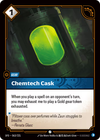 Riftbound Spiritforged 063/221 Chemtech Cask Foil