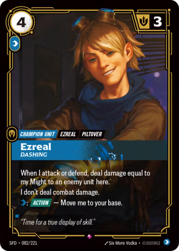 Riftbound Spiritforged 082/221 Ezreal Dashing