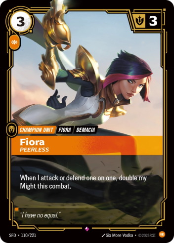 Riftbound Spiritforged 110/221 Fiora Peerless