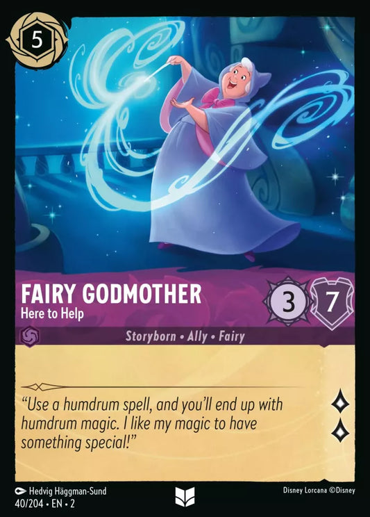 Lorcana Rise of the Floodborn 040/204 Fairy Godmother Here to Help
