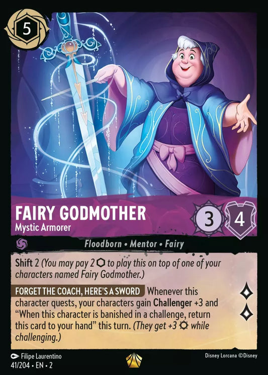Lorcana Rise of the Floodborn 041/204 Fairy Godmother Mystic Armorer