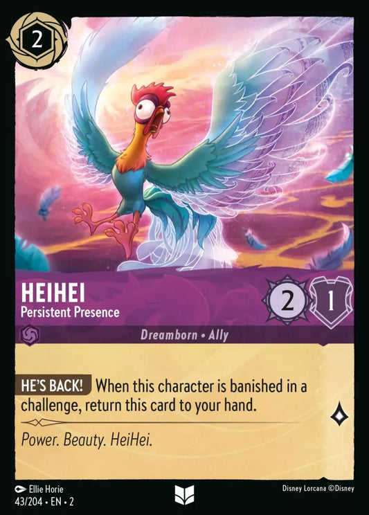 Lorcana Rise of the Floodborn 043/204 Heihei Persistent Presence Foil