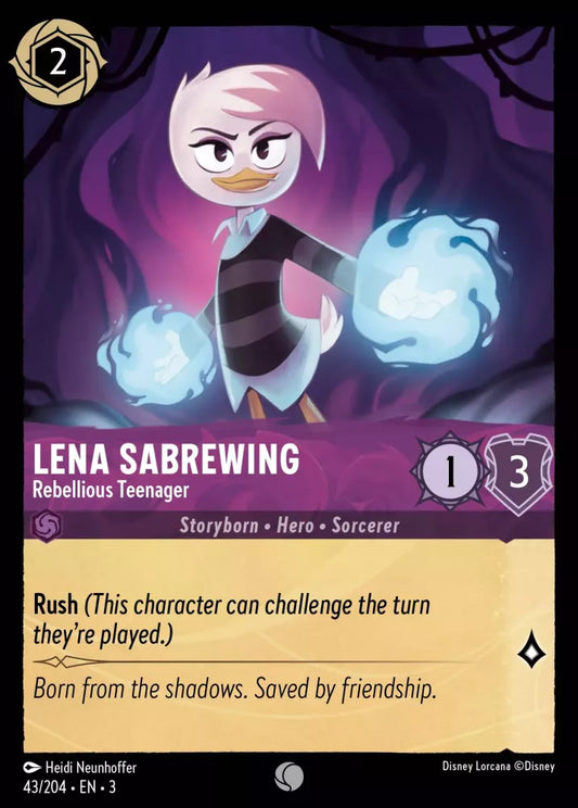 Lorcana Into the Inklands 043/204 Lena Sabrewing Rebellious Teenager