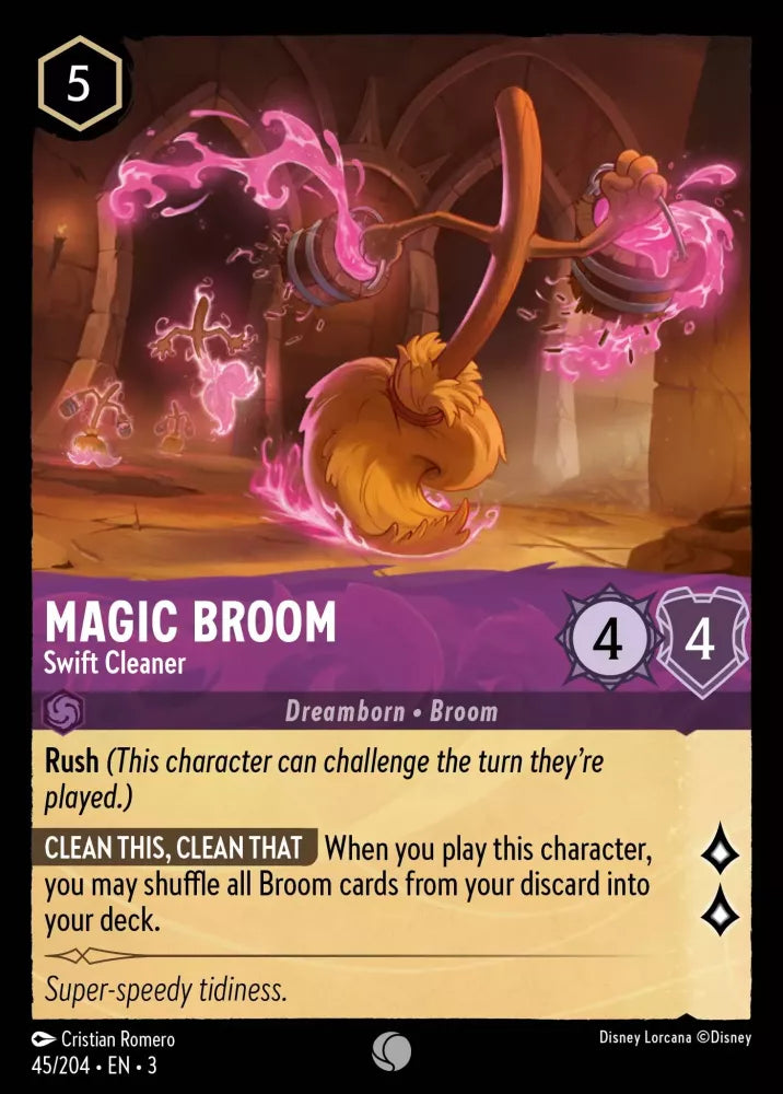 Lorcana Into the Inklands 045/204 Magic Broom Swift Cleaner