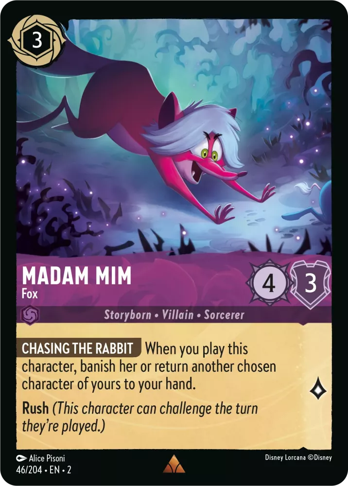Lorcana Rise of the Floodborn 046/204 Madam Mim Fox Foil