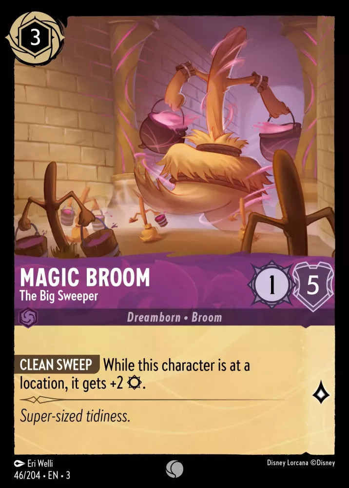 Lorcana Into the Inklands 046/204 Magic Broom The Big Sweeper