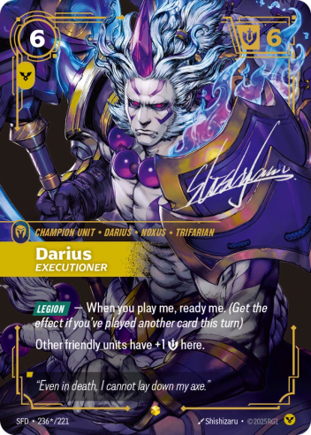 Riftbound Spiritforged 236s/221 Darius Executioner (Signed Showcase)