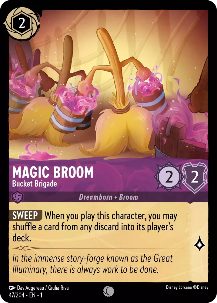 Lorcana The First Chapter 047/204 Magic Broom Bucket Brigade Foil