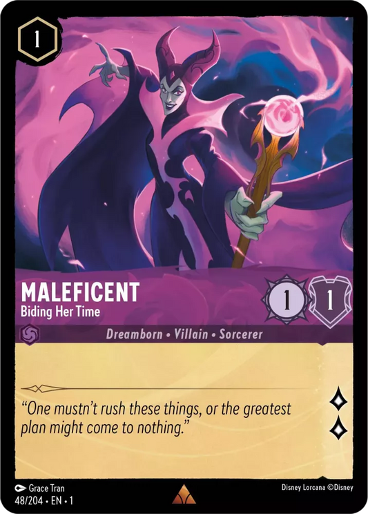 Lorcana The First Chapter 048/204 Maleficent Biding Her Time Foil