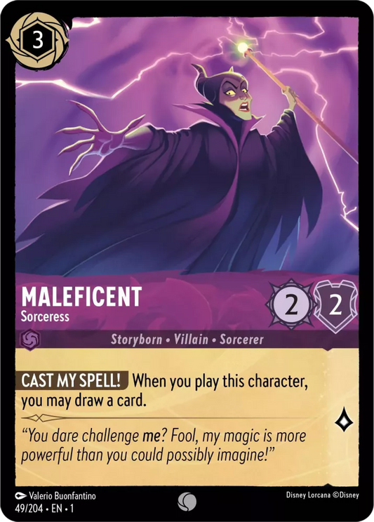 Lorcana The First Chapter 049/204 Maleficent Sorceress Foil