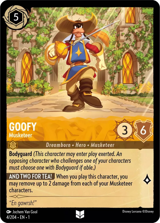 Lorcana The First Chapter 004/204 Goofy Musketeer Foil