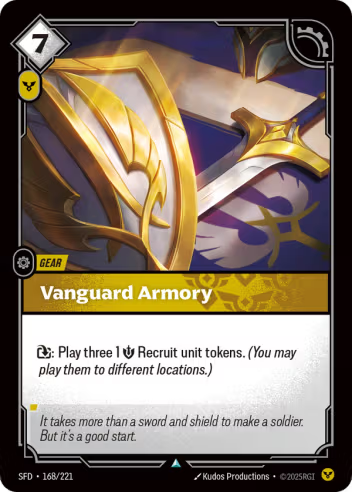 Riftbound Spiritforged 168/221 Vanguard Armory Foil