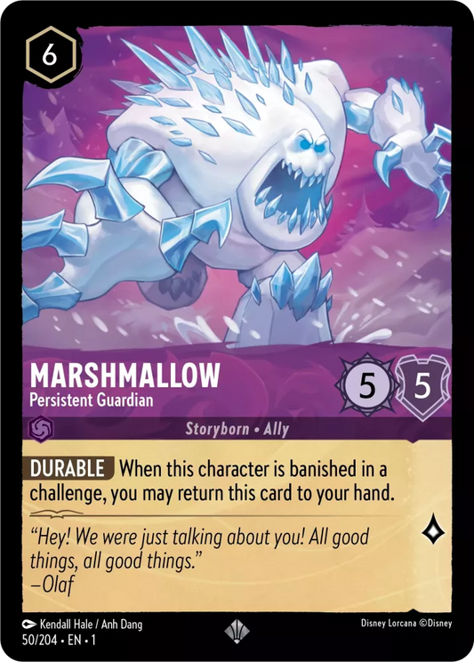 Lorcana The First Chapter 050/204 Marshmallow Persistent Guardian Foil