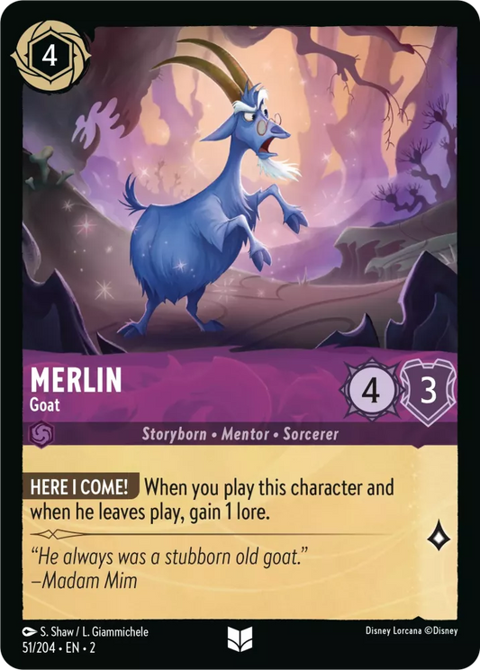 Lorcana Rise of the Floodborn 051/204 Merlin Goat Foil