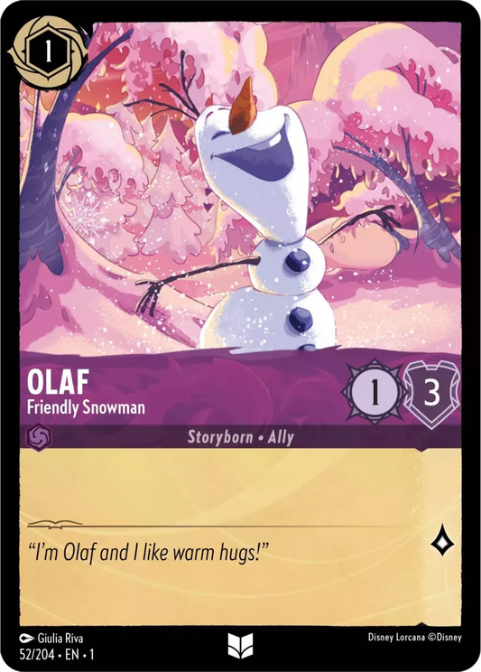 Lorcana The First Chapter 052/204 Olaf Friendly Snowman