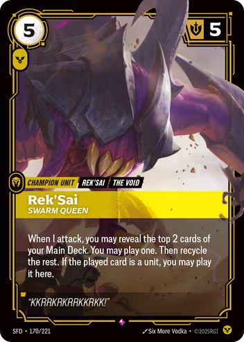 Riftbound Spiritforged 170/221 Rek'Sai Swarm Queen