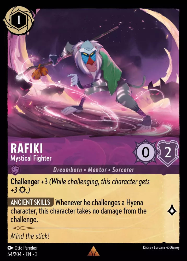 Lorcana Into the Inklands 054/204 Rafiki Mystical Fighter Foil