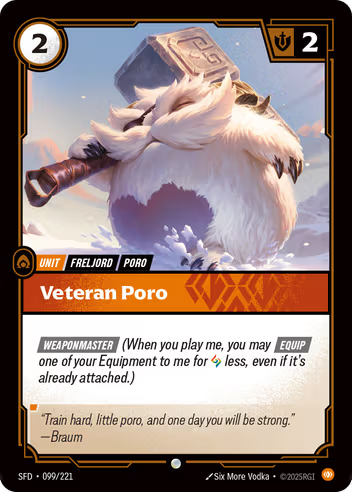 Riftbound Spiritforged 099/221 Veteran Poro Foil