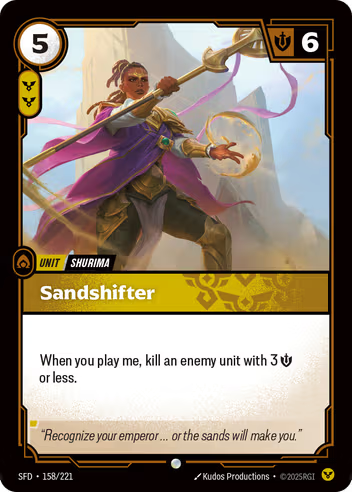 Riftbound Spiritforged 158/221 Sandshifter Foil