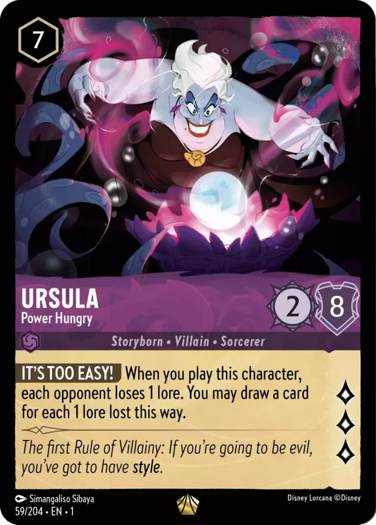 Lorcana The First Chapter 059/204 Ursula Power Hungry Foil