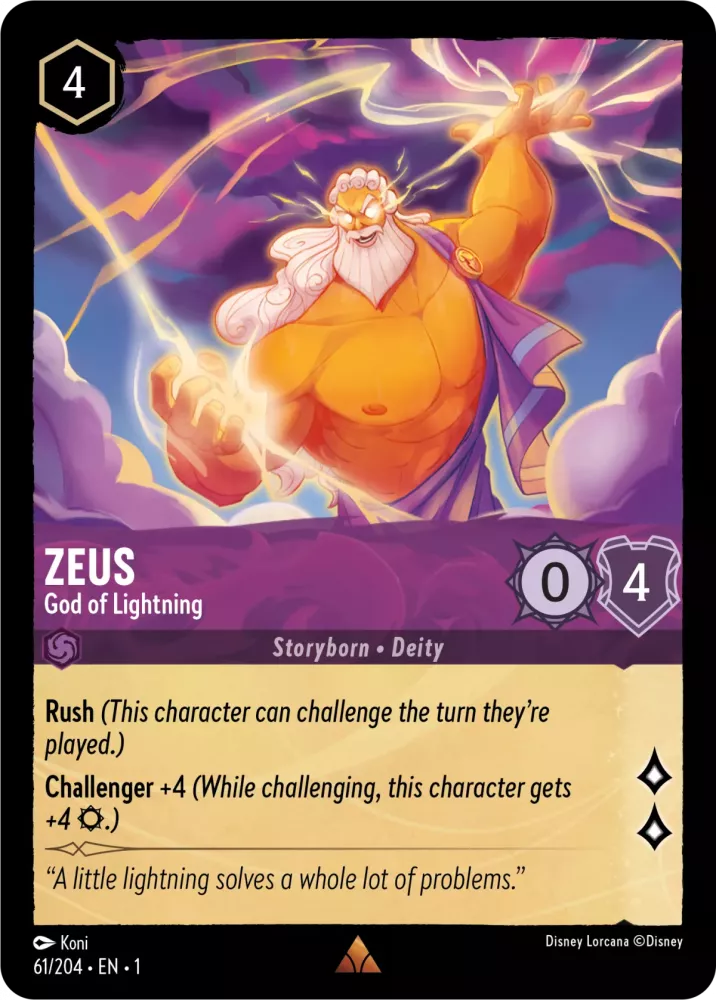 Lorcana The First Chapter 061/204 Zeus God of Lightning