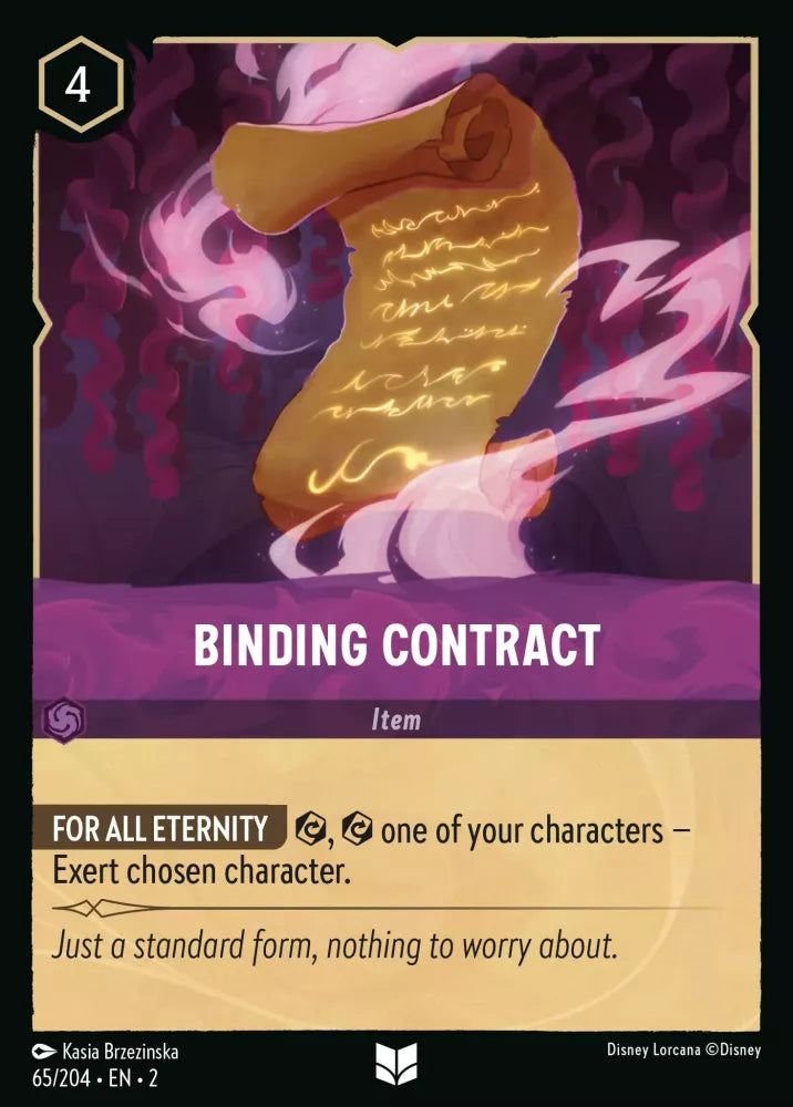 Lorcana Rise of the Floodborn 065/204 Binding Contract Foil