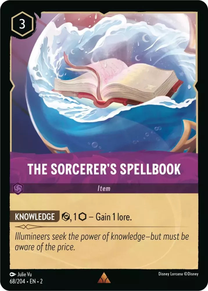 Lorcana Rise of the Floodborn 068/204 The Sorcerer's Spellbook Foil