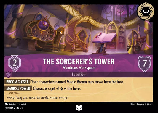 Lorcana Into the Inklands 068/204 The Sorcerer's Tower Wondrous Workspace Foil