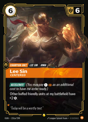 Riftbound Origins 151a/298 Lee Sin Centered (Showcase)