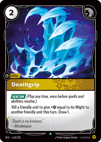 Riftbound Spiritforged 163/221 Deathgrip