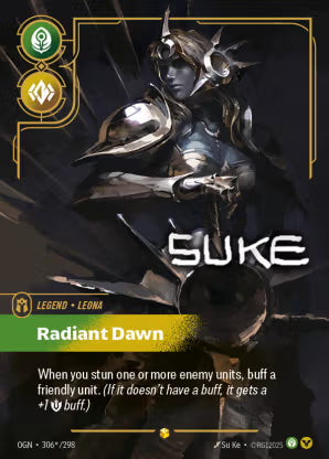 Riftbound Origins 306a/298 Leona, Radiant Dawn (Showcase)